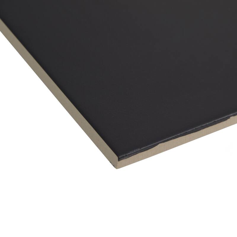 Merola Tile Klavier Matte Black 17-7/8" x 17-7/8" Porcelain Floor and Wall Tile