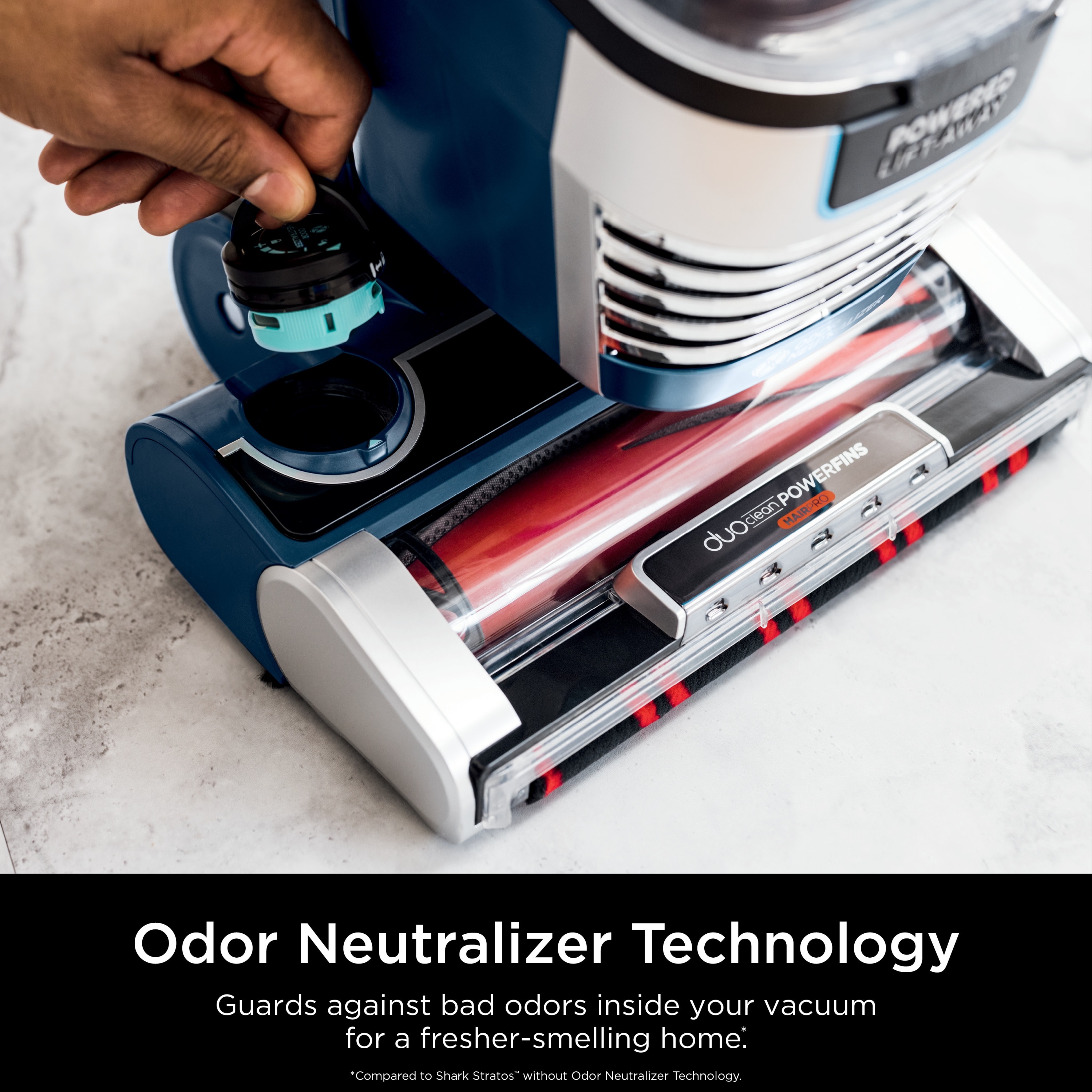 Shark Vacuum AZ3002 Stratos Upright Vacuum with DuoClean PowerFins