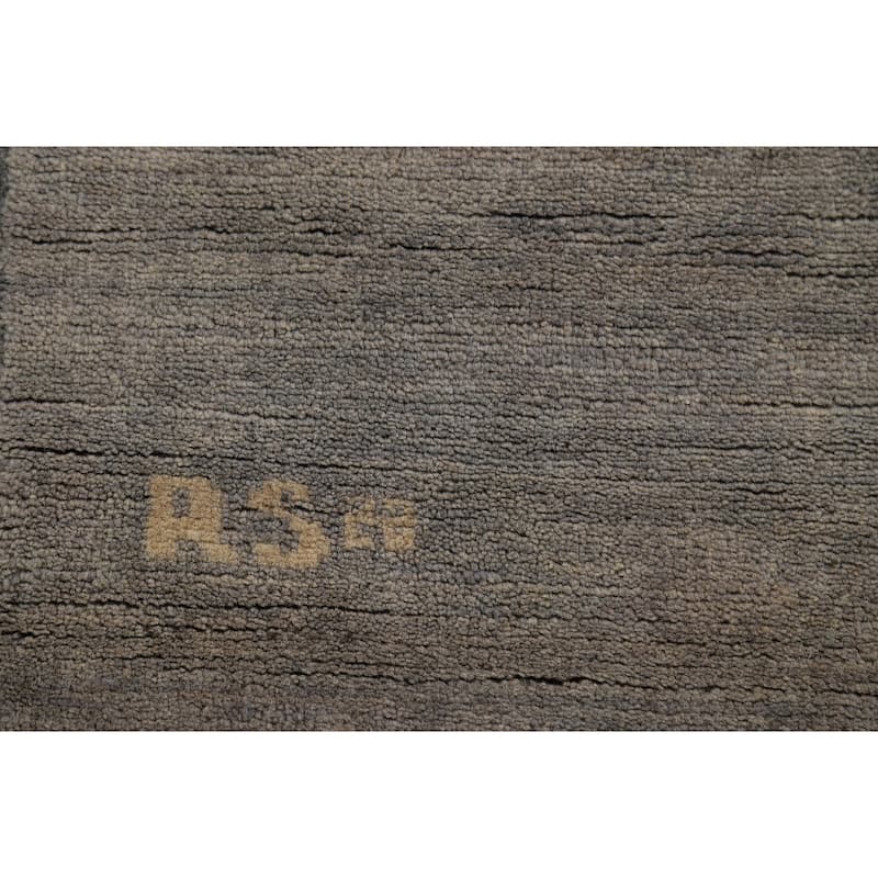 Gray Modern Gabbeh Oriental Area Rug Handmade Wool Carpet - 4'10" x 6'5"