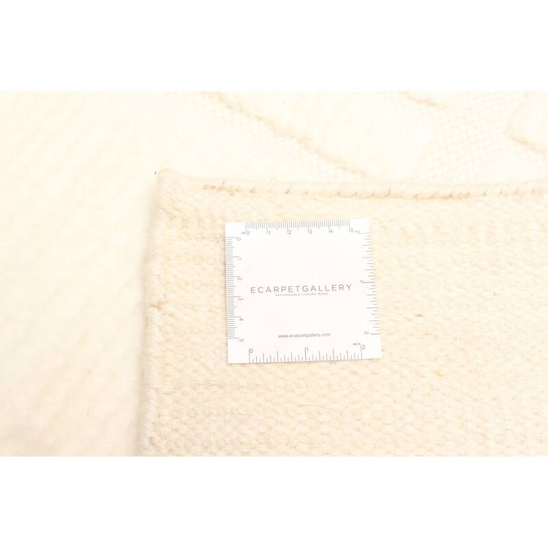 ECARPETGALLERY Hand-knotted Tangier Cream Wool Rug - 4'11 x 7'11