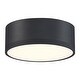 preview thumbnail 1 of 5, Beat 1-light Black LED Flush Mount