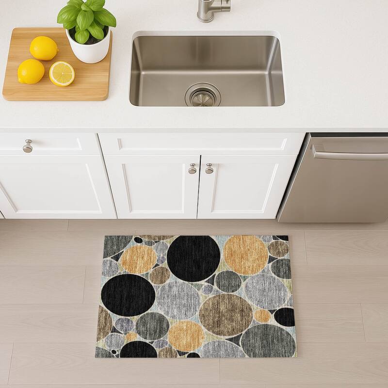 Machine Washable Indoor/ Outdoor Contemporary Rowan Chantille Rug