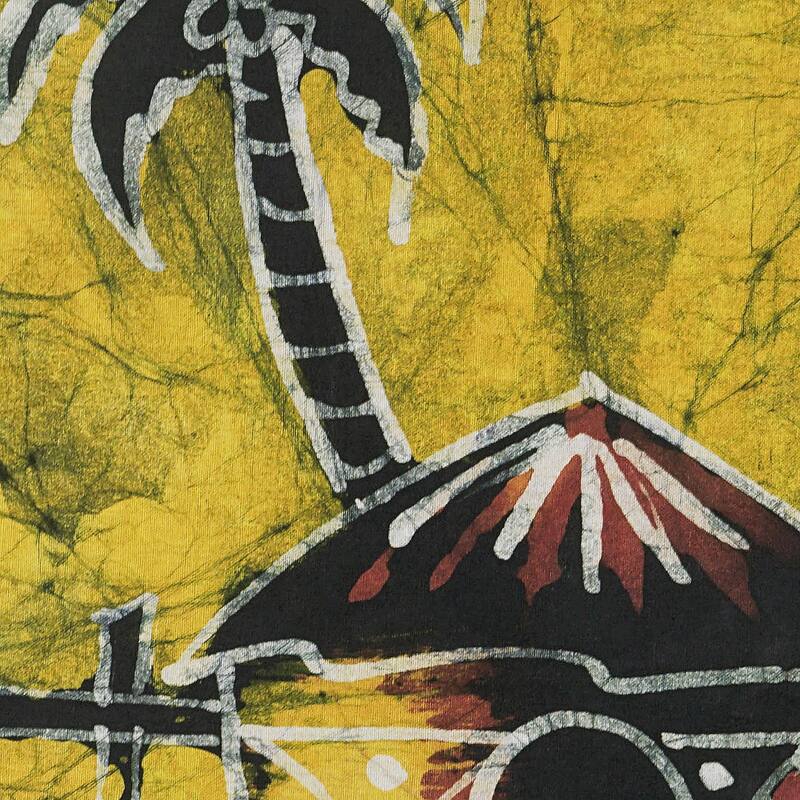 Novica Handmade Aklowa By Day Batik Cotton Wall Hanging