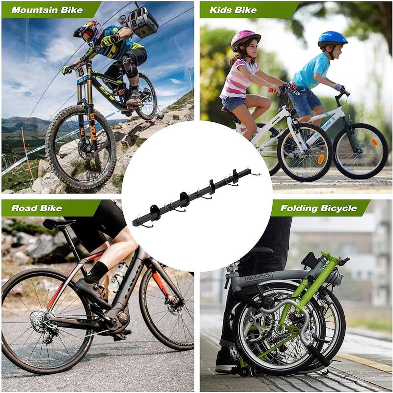 Sttoraboks Bike Storage Rack, 67-Inch Garage Wall Mount Hanger, Indoor Bicycle Organizer for 5 Bikes