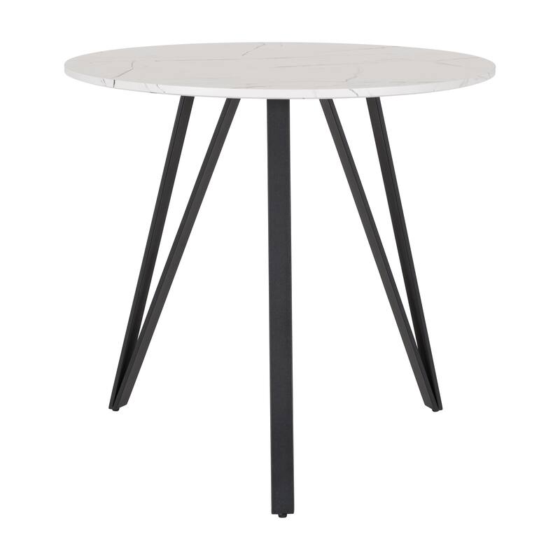 Ezra Iron Leg Dining Table - White
