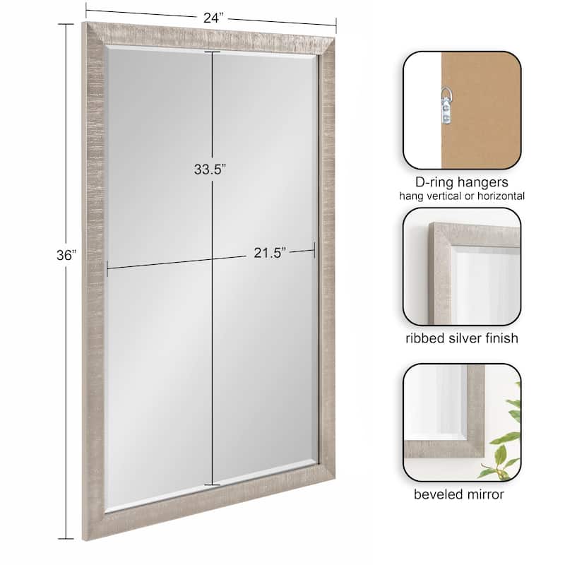Kate and Laurel Reyna Rectangle Wall Mirror