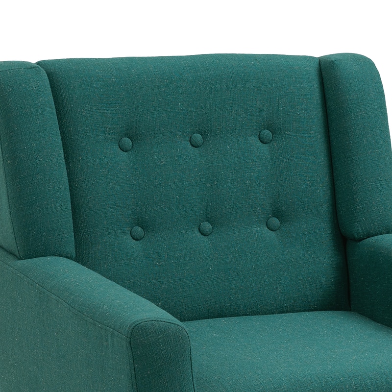3-Piece Tufted Linen Armchair and Loveseat Set