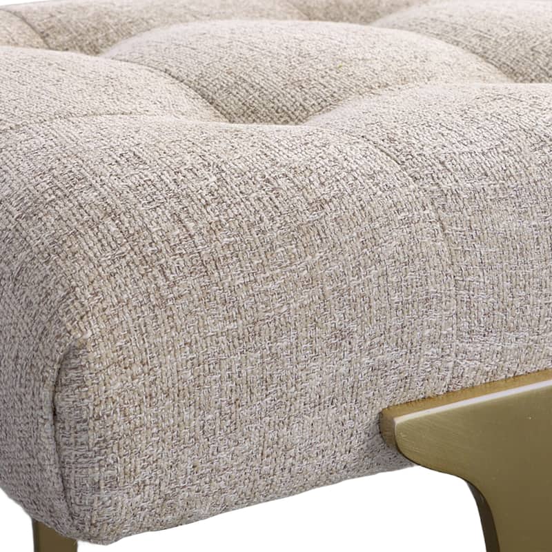 Uttermost Imperial Upholstered Gray Bench - 48 W X 19 H X 16 D (in)