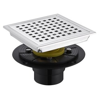Luxier FD01 6 in. x 6 in. Stainless Steel Square Shower Floor Drain