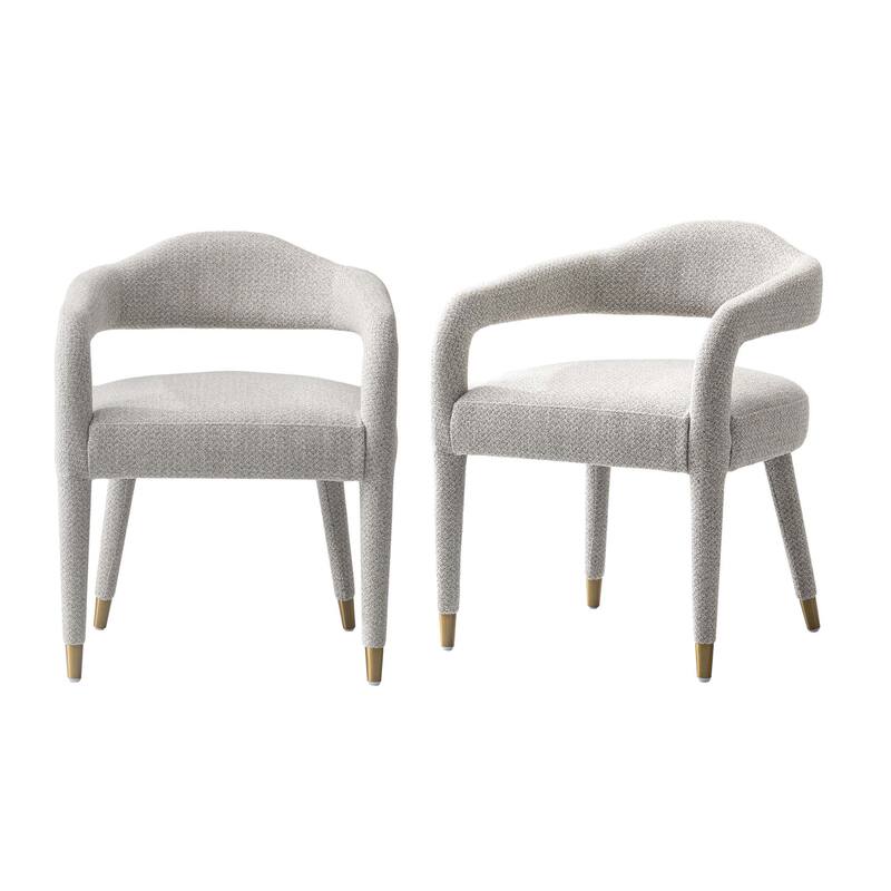 Manhattan Comfort Modern Aspen Tweed Dining Armchair