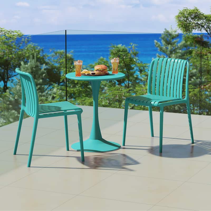 Frond and Form Outdoor Stacking Dining Side Chair (Set of 2)