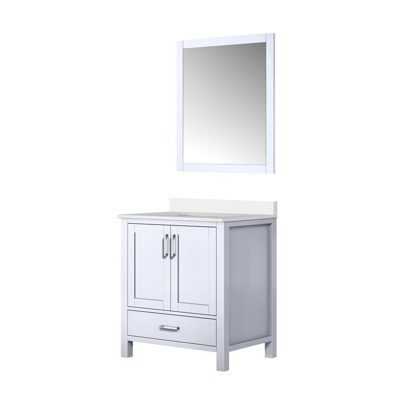 Jacques Bath Vanity, Cultured Marble Top and Mirror