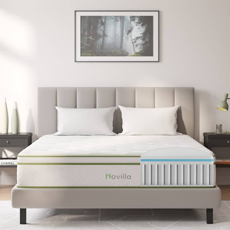 Novilla 12-inch Gel Memory Foam Hybrid Pocket Spring Mattress
