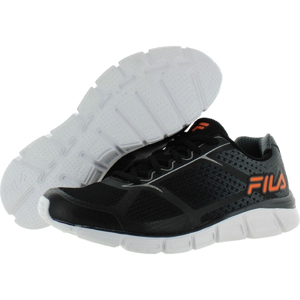fila black and orange shoes