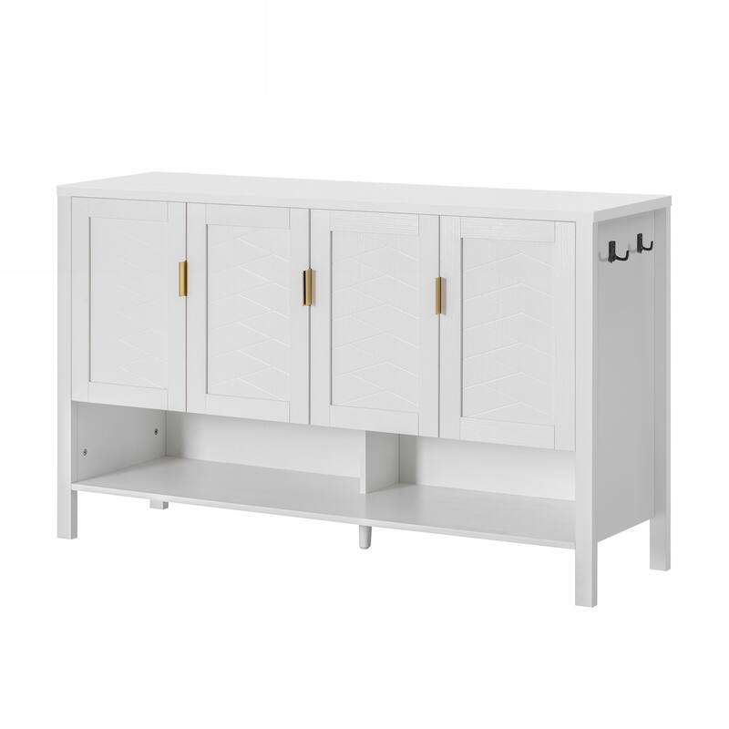 Modern Cabinet with Double Hooks,Suitable for Living Room, Hallway, Dining,Office