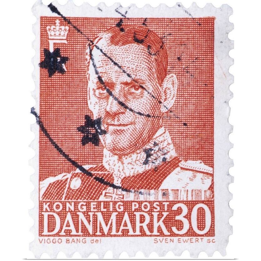 "Kongelig Post Danmark Postage Stamp, 30 ore" Poster Print - Multi