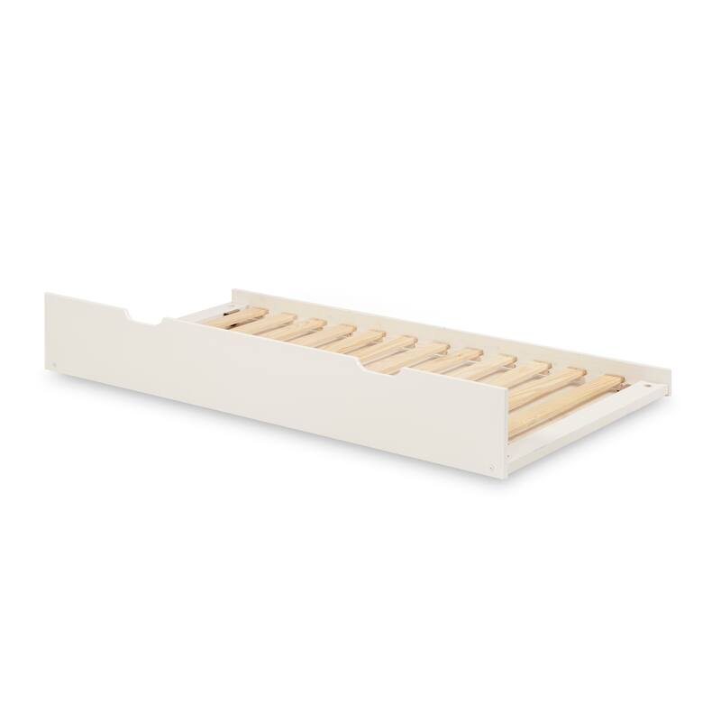Camaflexi Panel Headboard - Twin Size Day Bed with Front Guard Rail & Twin Trundle