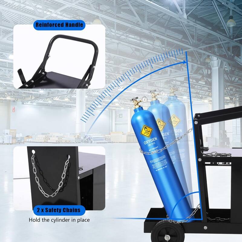 220 lbs Welder Cart for TIG MIG Welder and Plasma Cutter