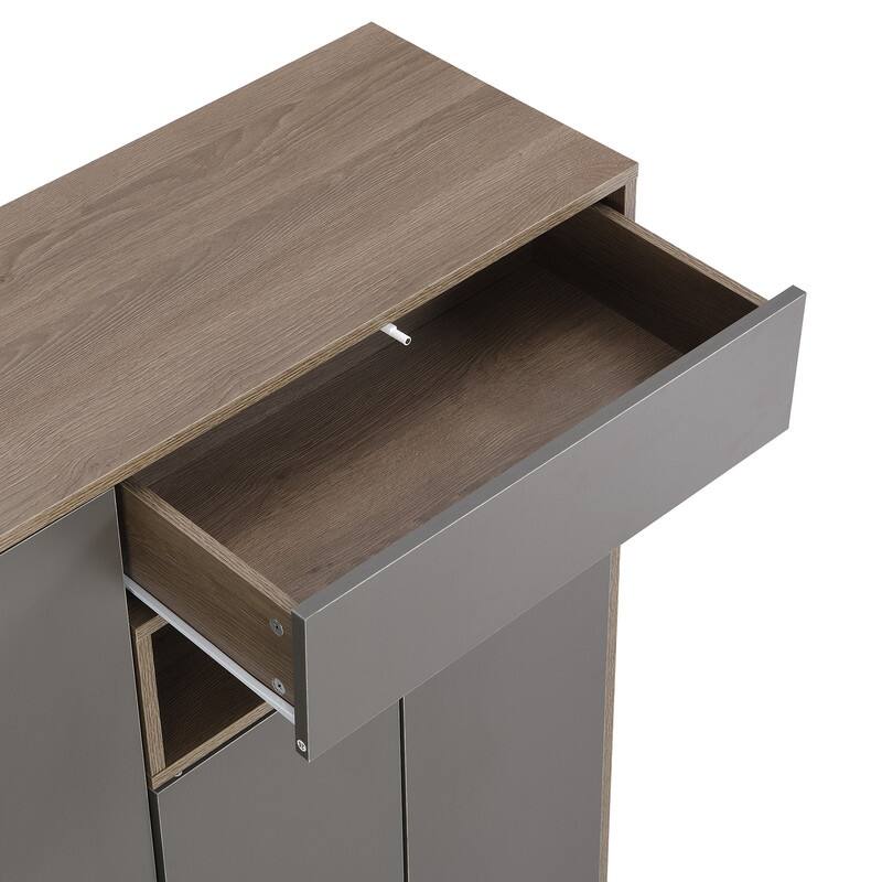 Multi-functional Shoe Bench Entryway with Storage,Padded Seat and Adjustable Shelves