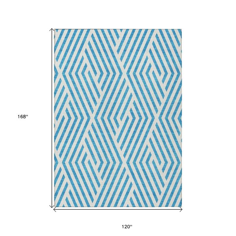 Lava Abstract Shapes Weather Resistant Blended Style Outdoor Rug