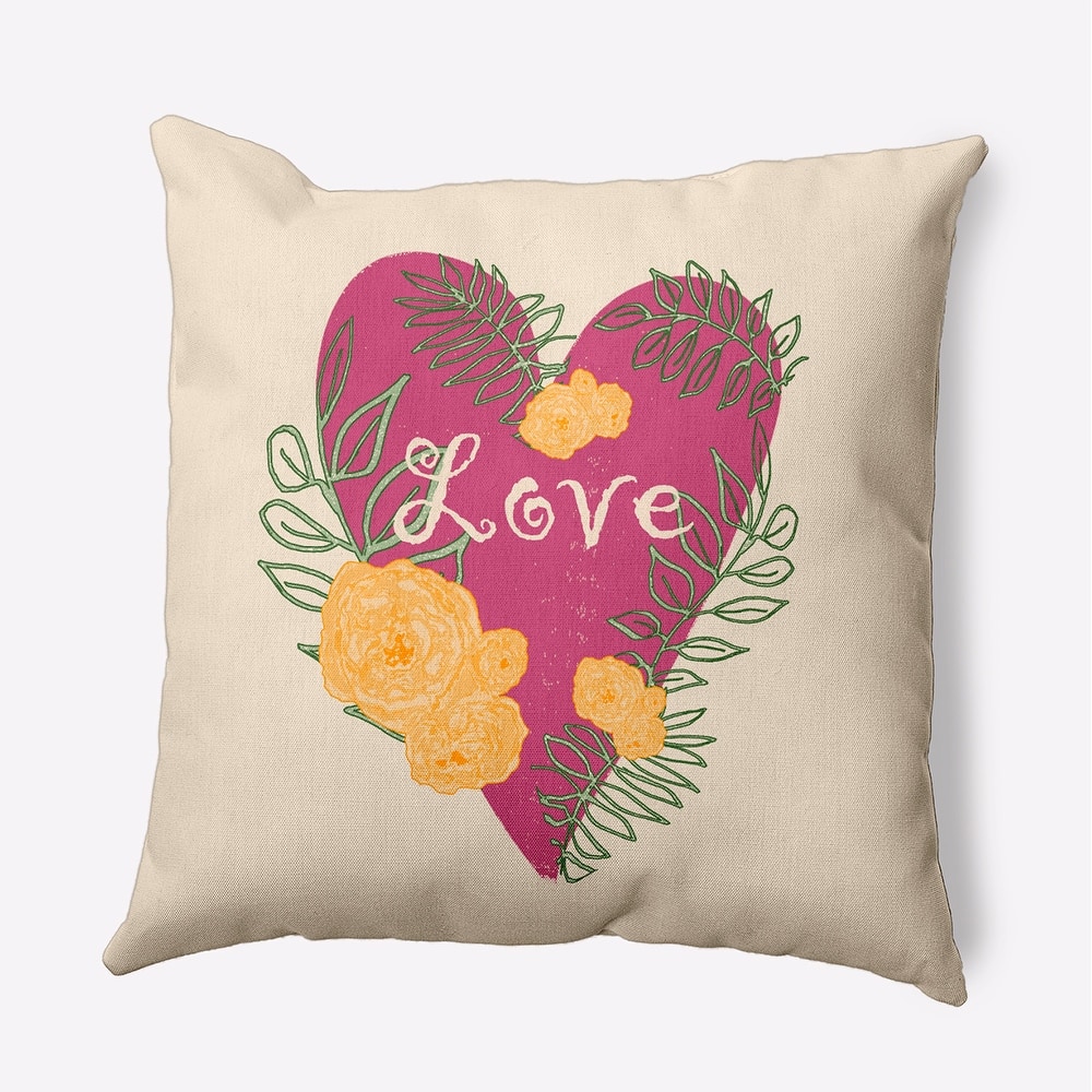 Valentines Day Love And Roses Decorative Throw Pillow