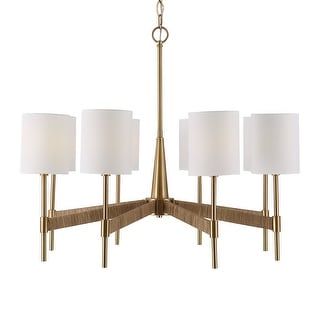 Uttermost Lautoka Rattan 8 Light Chandelier - 26H x 32 DIA in.