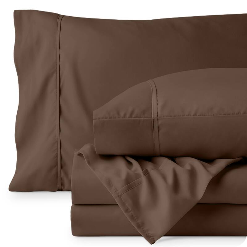 Bare Home Microfiber Deep Pocket Sheet Set w/ 2 Extra Pillowcases