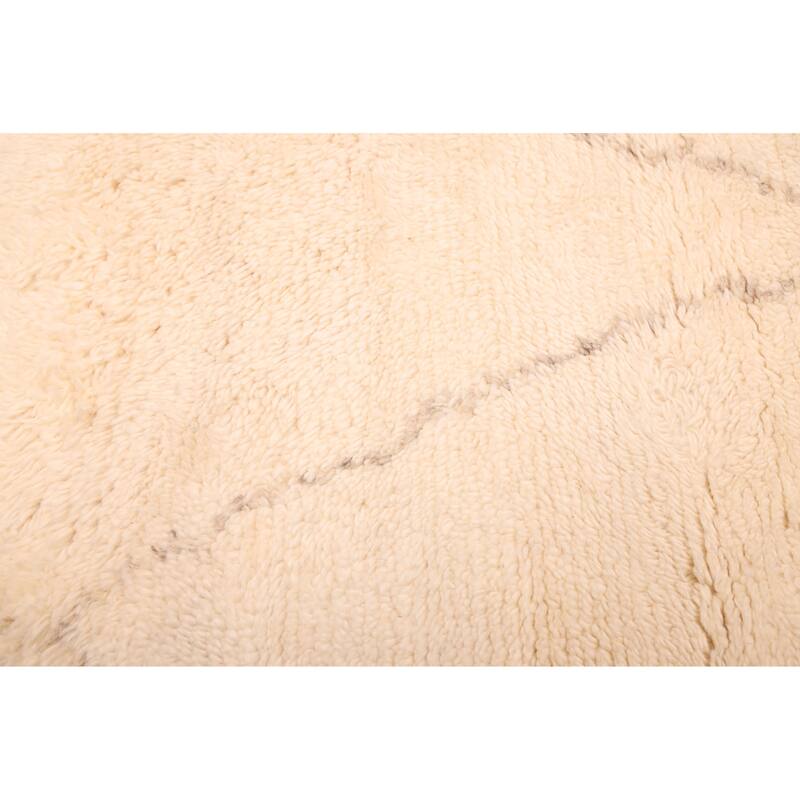 ECARPETGALLERY Hand-knotted Tangier Cream Wool Rug - 5'4 x 7'7