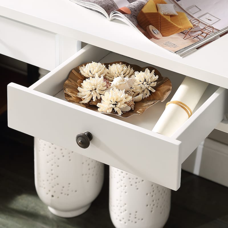 Lyndale 2-Drawer Helix Legs Office Desk by iNSPIRE Q Bold