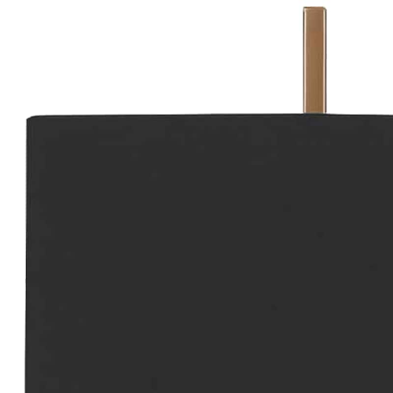 U Shaped Metal Body Table Lamp with Marble Base, Gold and Black