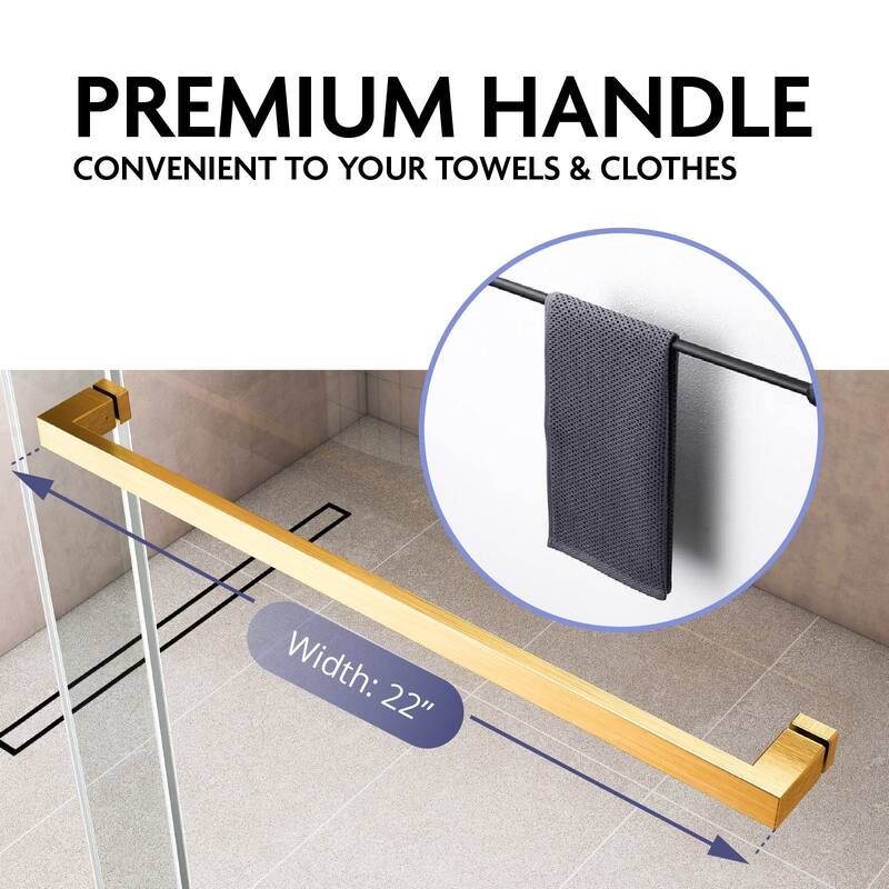 VS Series 68" - 72" W X 78" H Soft Closing Frameless Double Sliding Shower Doors With 3/8" Tempered Clear Glass