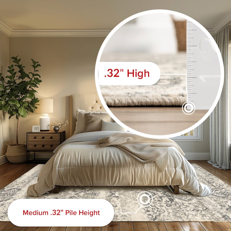 Nuloom Freja Faded Floral Area Rug