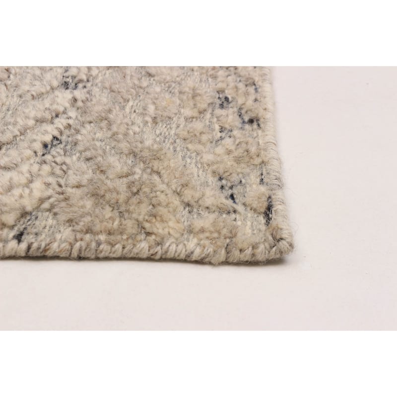 ECARPETGALLERY Hand-knotted Tangier Taupe Wool Rug - 5'3 x 7'6