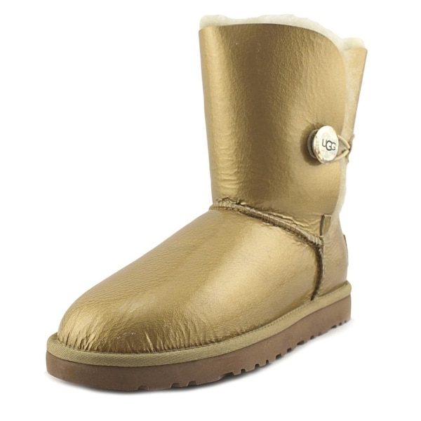 Ugg Australia Bailey Button Mirage Women Patent Leather Gold Winter Boot
