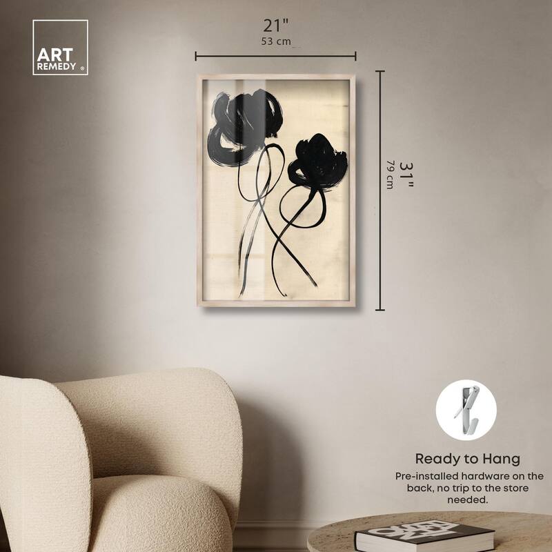 Florals in the Minimal II Shadowbox by Art Remedy