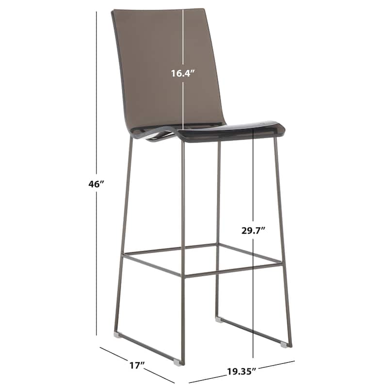 SAFAVIEH Couture Margrith 46-inch Acrylic Bar Stool - 19"W x 17"D x 46"H