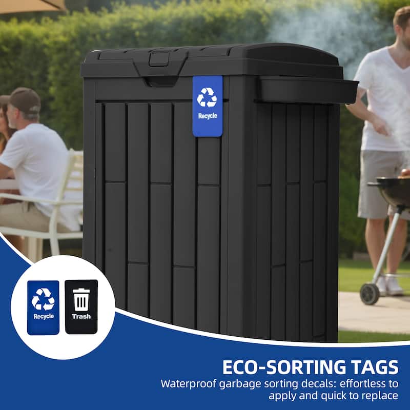 Moasis 31/76 Gallon Resin Outdoor Patio Trash Can
