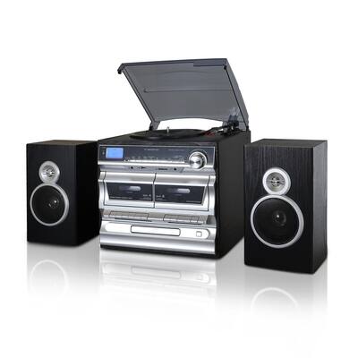 Trexonic 3-Speed Turntable With CD Player and Double Cassette Player
