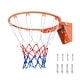 preview thumbnail 2 of 19, Basketball Rim, Wall Door Mounted Basketball Hoop, Heavy Duty Q235 Basketball Flex Rim Goal Replacement with Net Separation Edge with Springs