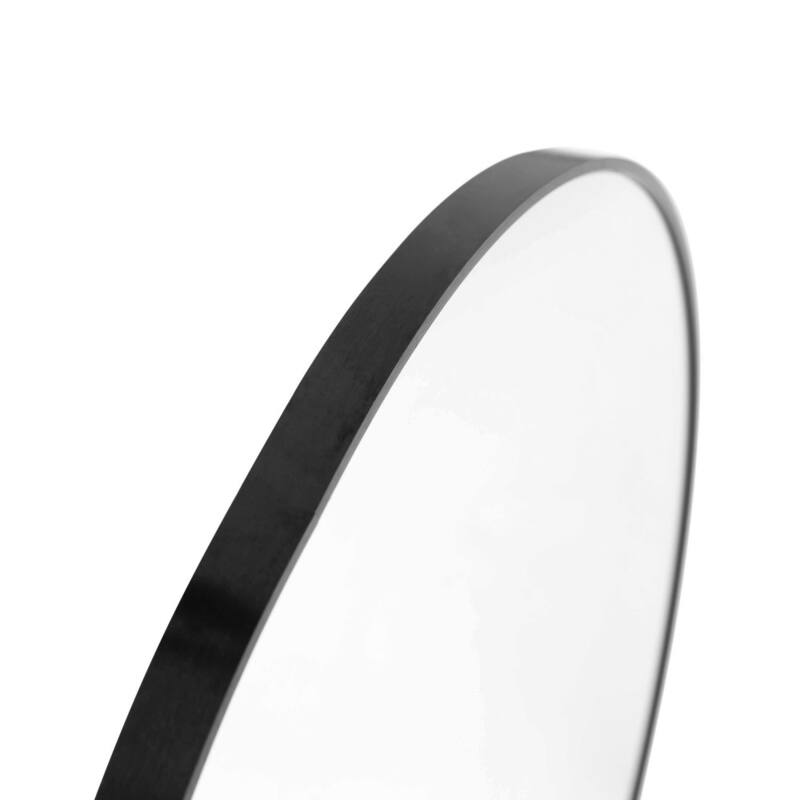 Accent Wall Mount Mirror with Metal Frame - Round Wall Mirror