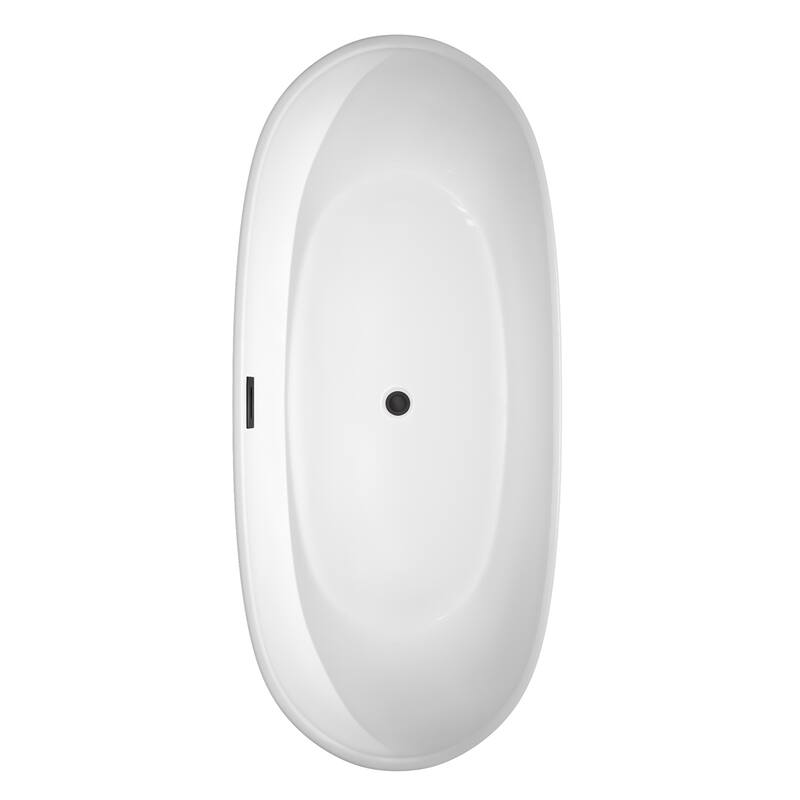 Wyndham Collection Rebecca 70-inch Freestanding Bathtub with Faucet