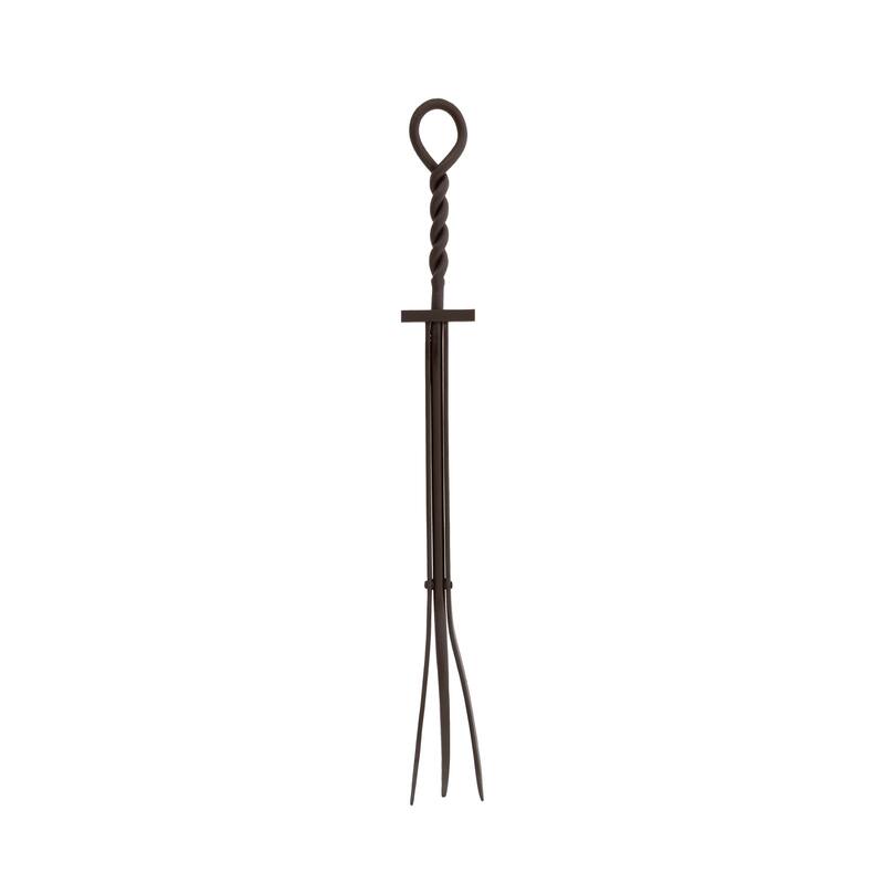 Achla Designs Twisted Rope Fireplace Set of 4 Tools, 30 Inch Tall, Graphite Finish