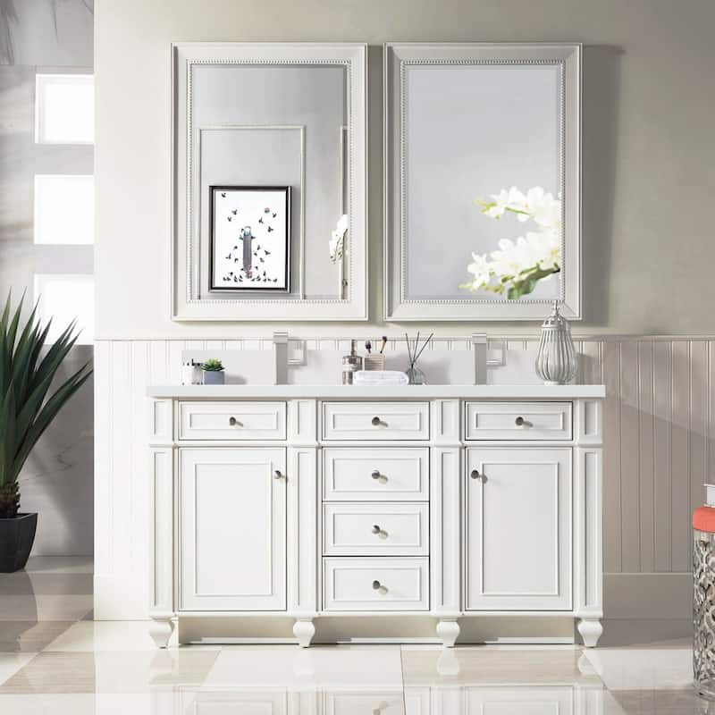 James Martin Vanities 157-V60D-1WZ Bristol 60" Double Basin Walnut
