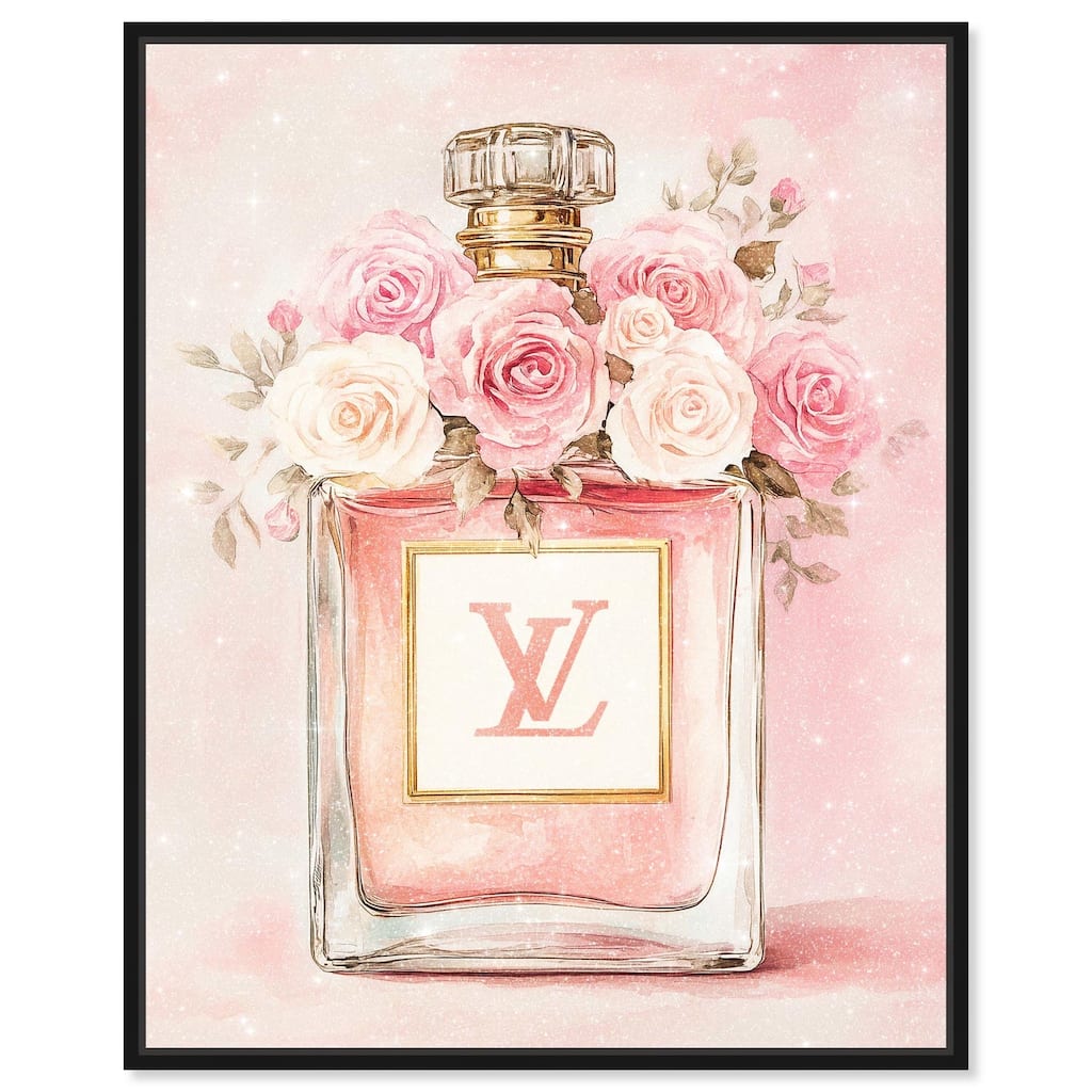 Delicate Floral Perfume Blush Canvas by Art Remedy