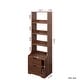 preview thumbnail 6 of 9, Nightstand with Bookshelf,Night Stand with 2 Storage Drawers for Bedroom