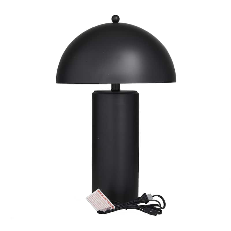 Gold or Black Metal Room Accent Lamp with Dome Shade