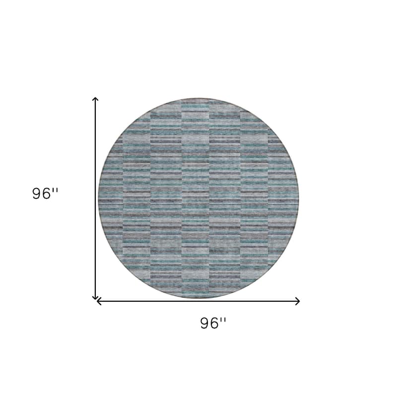 HomeRoots Striped Transitional Rectangle Outdoor Rug