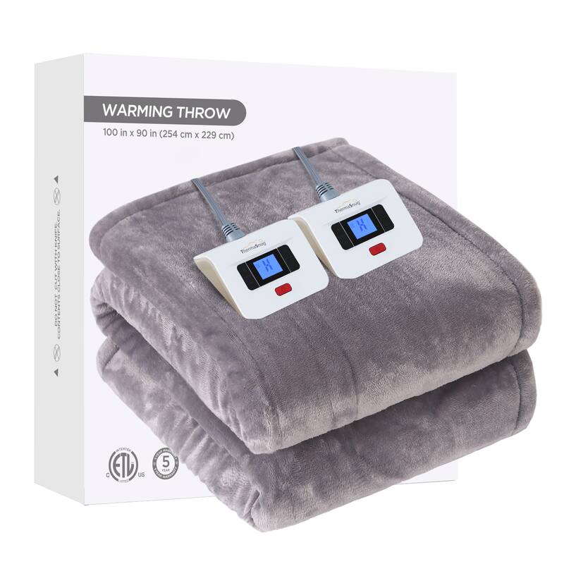 Heated Blanket Electric Throw Fast Heating Ultra Soft Warm Flannel