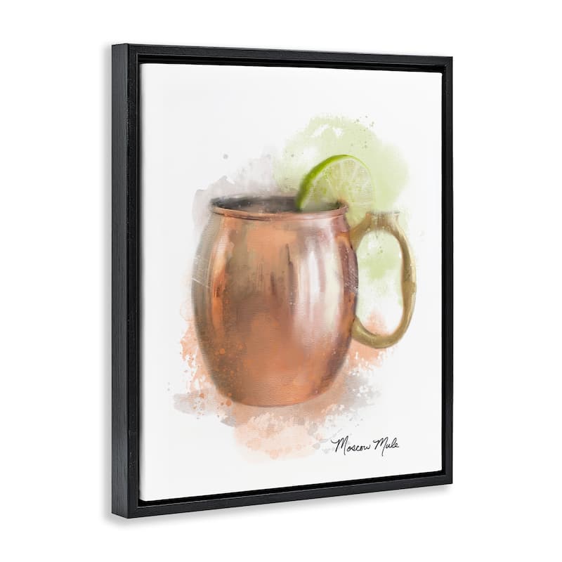 Stupell Soft Hued Moscow Mule Framed Floater Canvas Wall Art Design By Matthew Piotrowicz