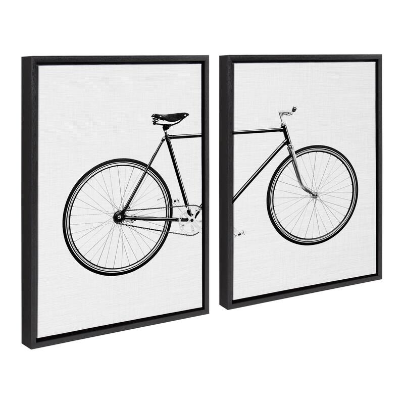 Kate and Laurel Sylvie Bicycle Canvas by Simon Te of Tai Prints